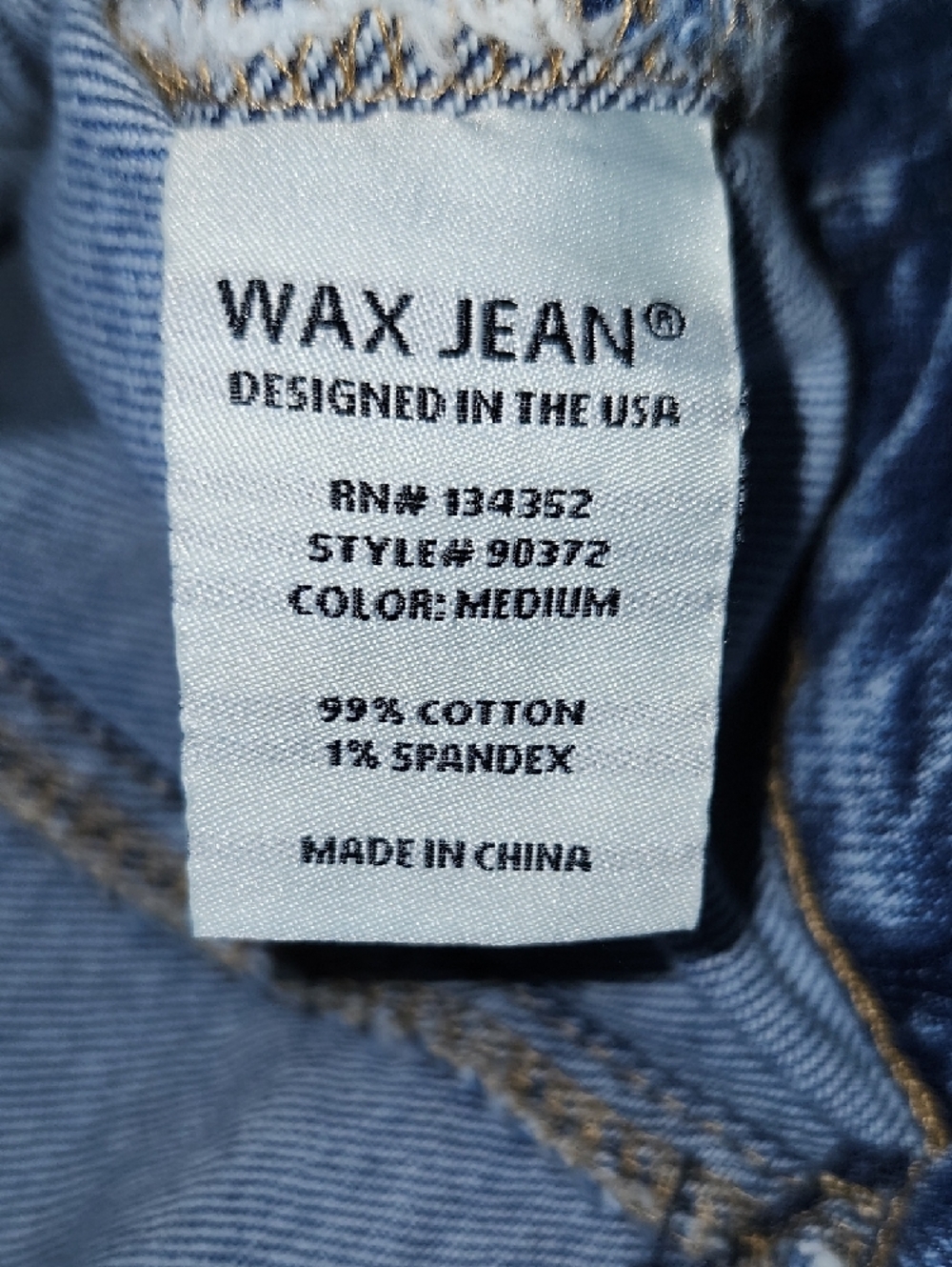 Wax Jean Faded Blue Cropped Denim Jacket - Picture 6 of 6